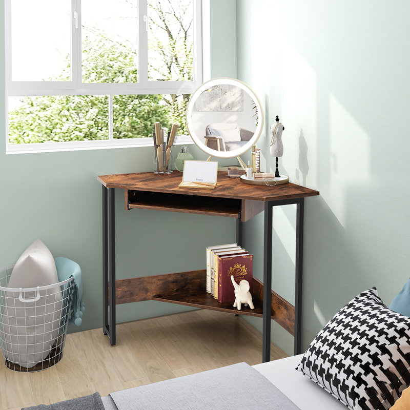 Sadie Rose Corner Metal Base Computer Desk